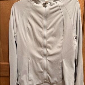 Yogalicious Lux Light Gray Full Zip Athletic Jacket
